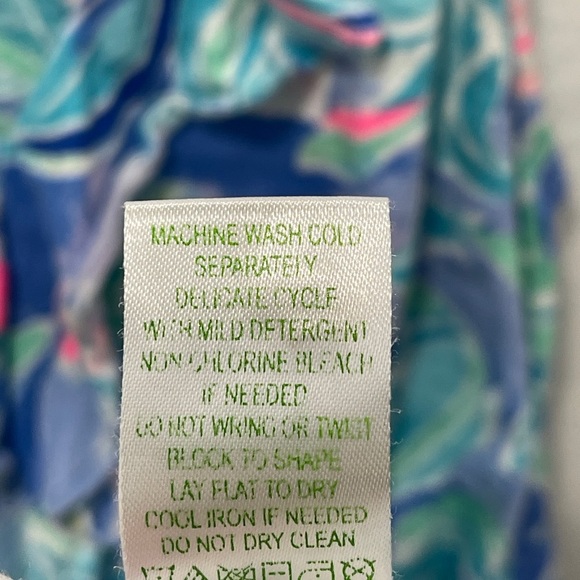 Lilly Pulitzer Shay Ruffle V-Neck Dress Celestial Seas Size Small - Picture 5 of 7